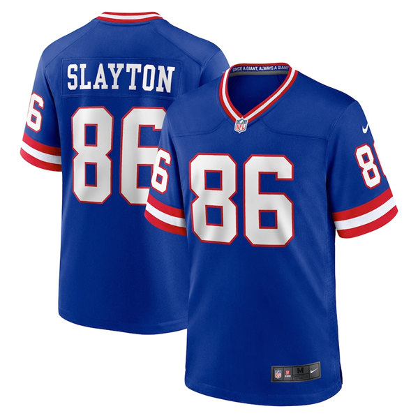 Men's New York Giants #86 Darius Slayton Royal Classic Retired Player Stitched Game Jersey